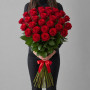 25 ароматных красных роз 130 см фото 2